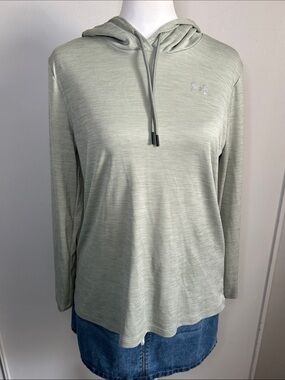 Under Armour Performance Sage Green Lightweight Hooded Long Sleeve Jacket Top